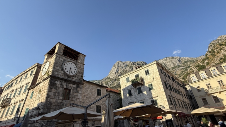 old-clock-kotor-montenegro