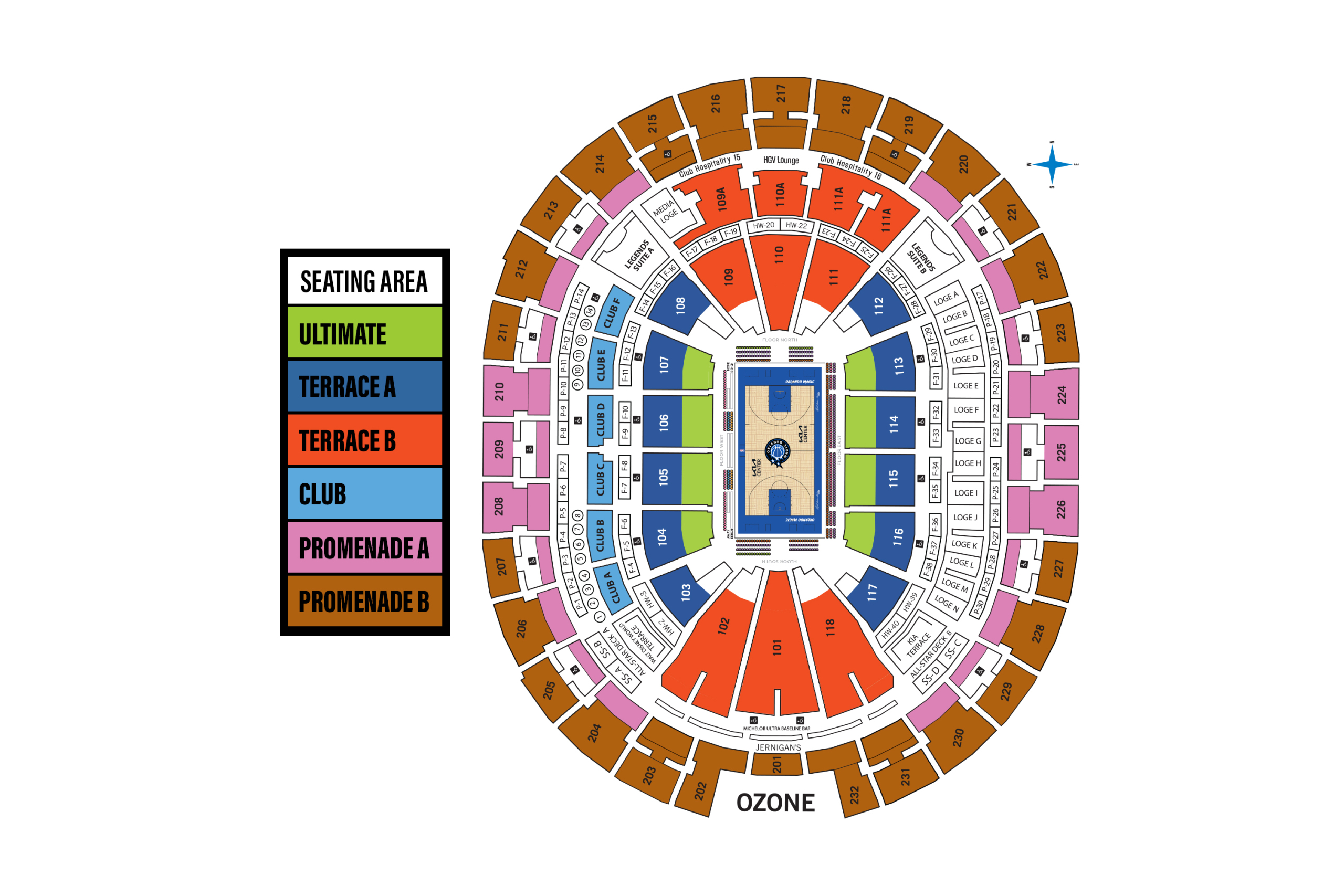 Assentos KIA Center Orlando Magic